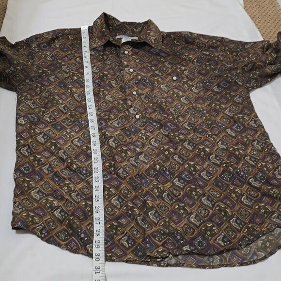 ATELIER DE SOIR ARTSY SILK MEN'S SHIRT SIZE MEDIUM - Picture 6 of 8